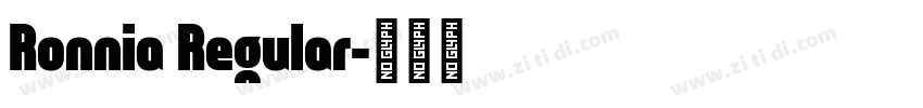 Ronnia Regular字体转换